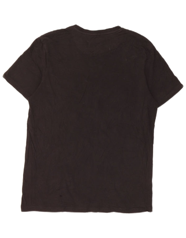 Tricou pentru bărbați Lyle & Scott Top mediu din bumbac negru