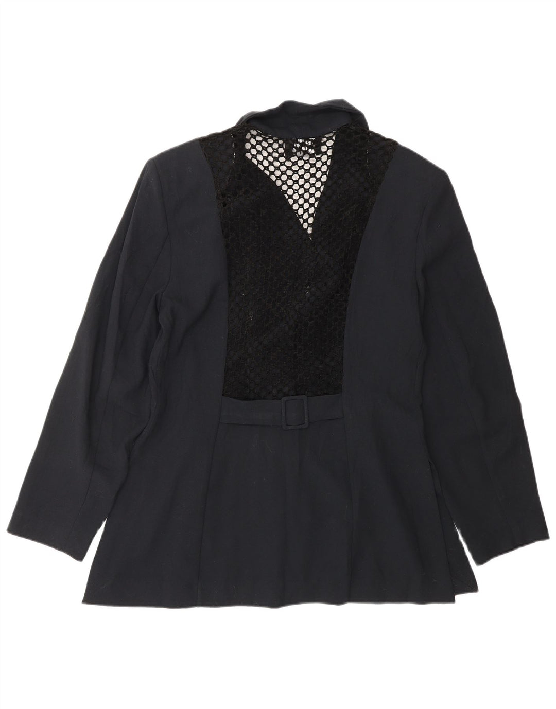 Jachetă Blazer pentru femei VINTAGE cu 3 nasturi UK 14 Medium Bleumarin