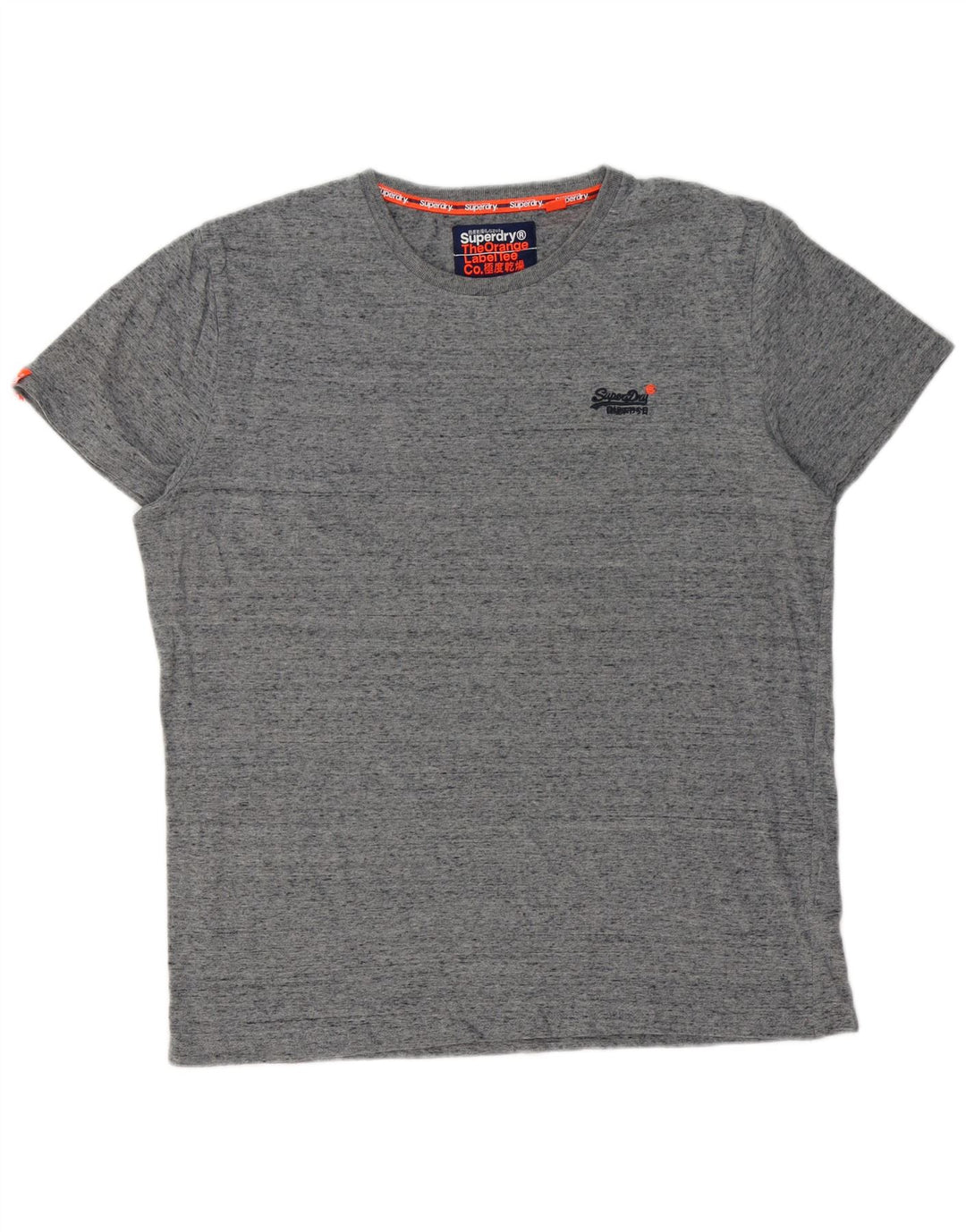 SUPERDRY Tricou Bărbați Top 2XL Gri bumbac cu pete