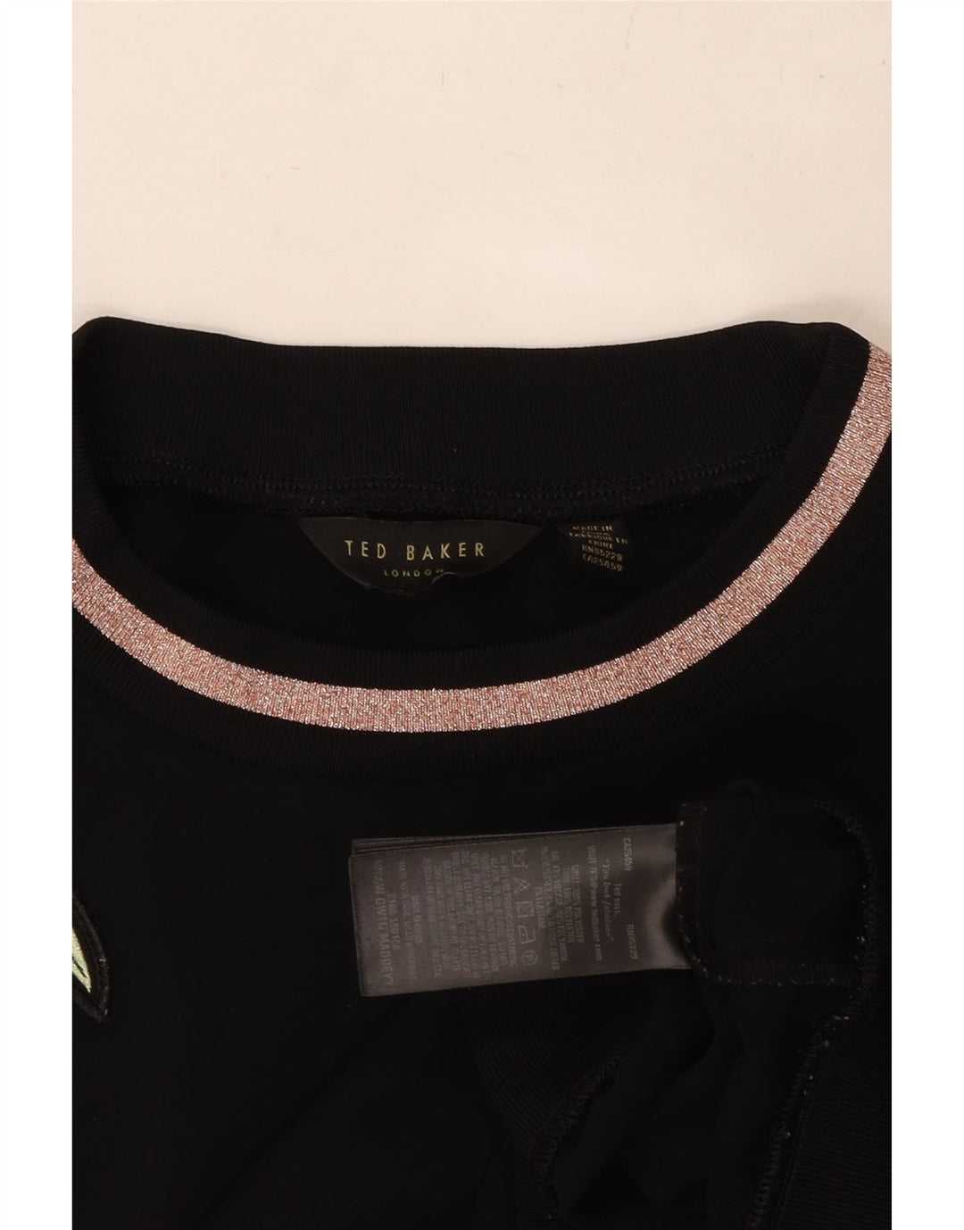 Pulover pentru damă TED BAKER Pulover UK 14 Mediu Negru Floral Poliester