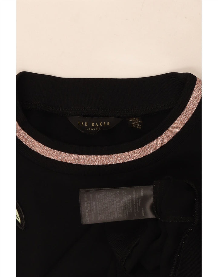 Pulover pentru damă TED BAKER Pulover UK 14 Mediu Negru Floral Poliester