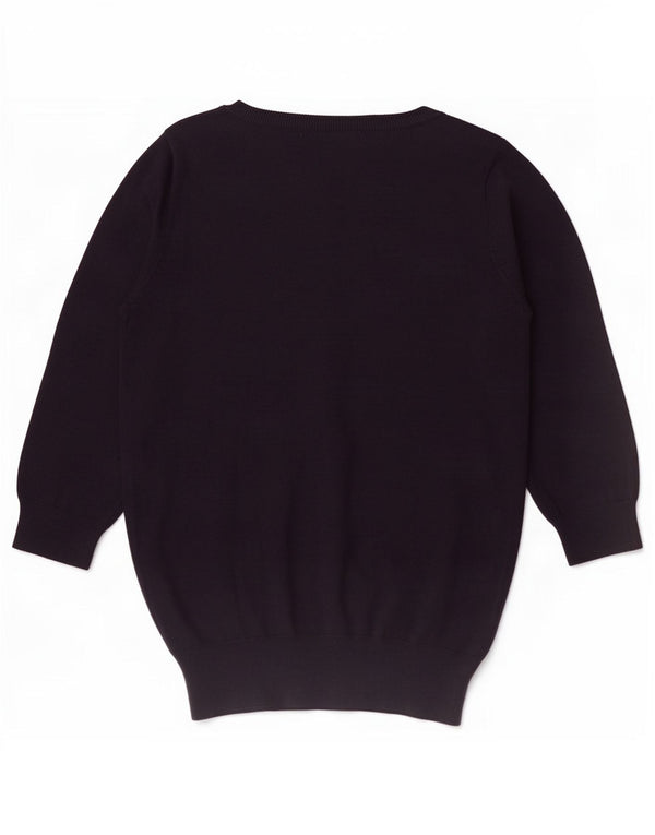 Pulover cardigan pentru femeie Zara cu mâneci 3/4 UK 18 XL bumbac bleumarin
