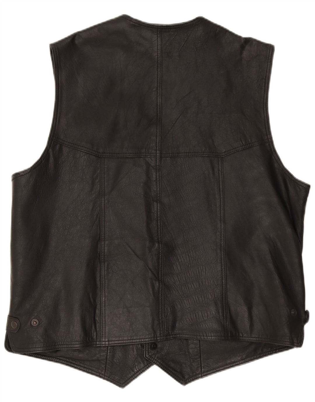 Vestă din piele pentru bărbați VINTAGE 3XL din piele neagră