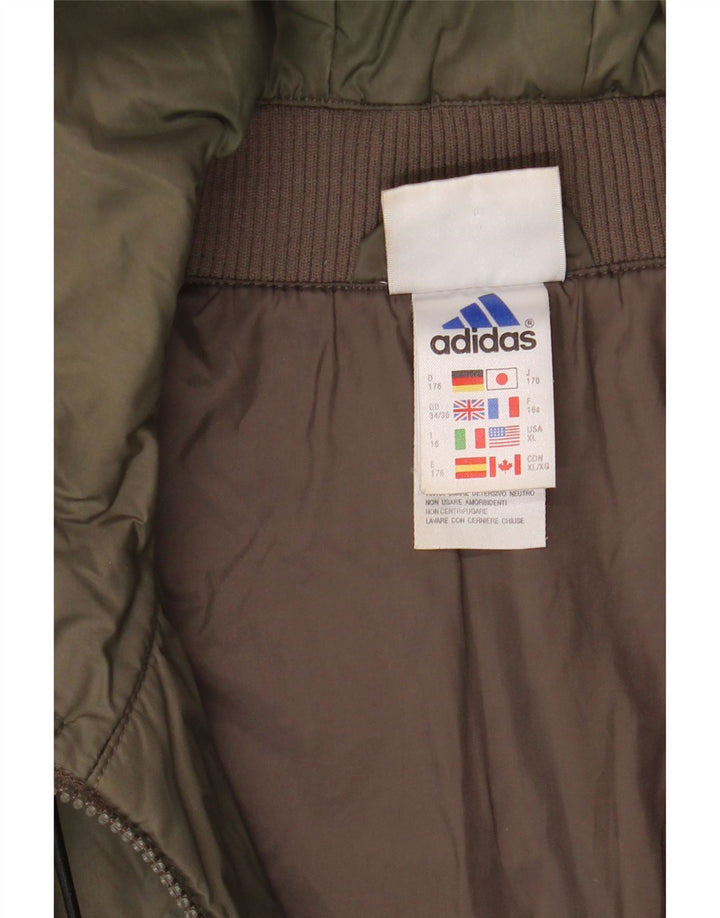 Jachetă de vânt cu glugă Adidas pentru băieți 15-16 ani Kaki Poliamidă