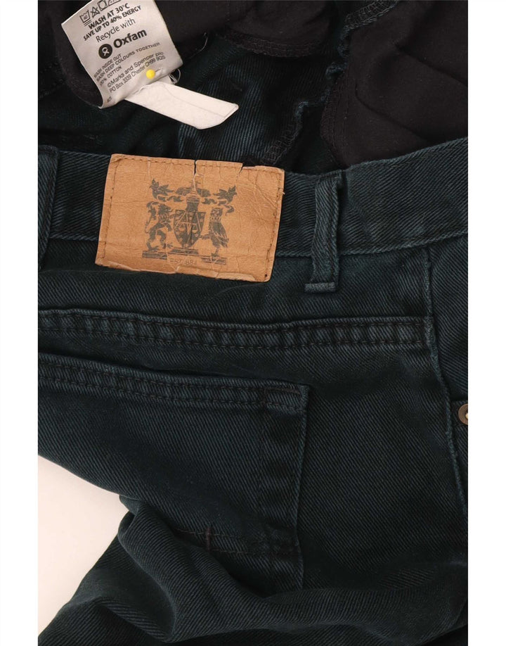 Blugi drepti pentru bărbați Marks & Spencer W38 L29 bumbac negru