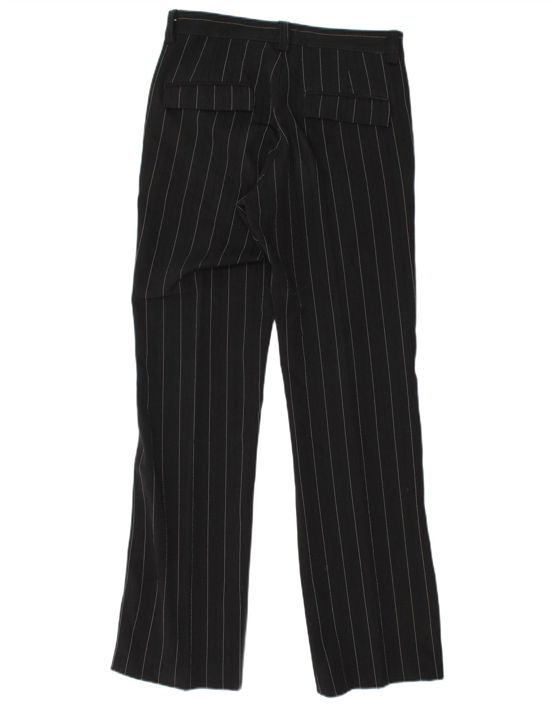 Pantaloni chino drepți pentru femei VINTAGE IT 44 Medium L30 L32 Negru cu dungi