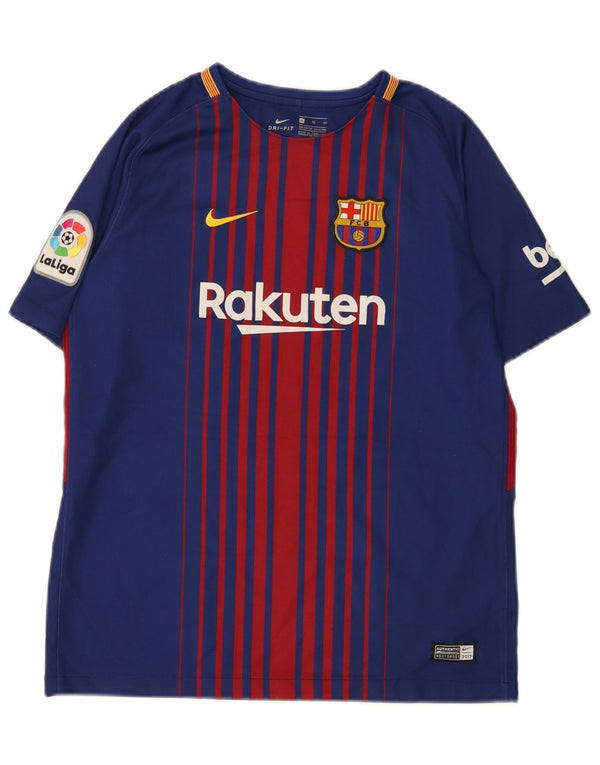 Tricou grafic Barcelona pentru băieți Nike Top 13-14 ani XL cu dungi albastre