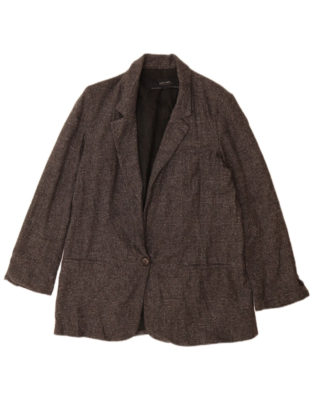 Jachetă blazer supradimensionată pentru femei Zara, 10 UK 10, gri mic, picioare de găină