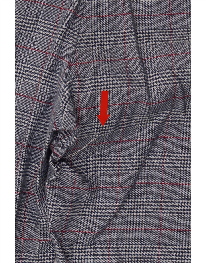 Pantaloni chino Massimo Dutti pentru femei EU 38 Small W30 L26 Blue Houndstooth