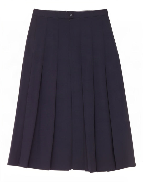 Fusta plisată cu talie înaltă pentru femei Brian Tucker UK 12 Medium W28 Bleumarin