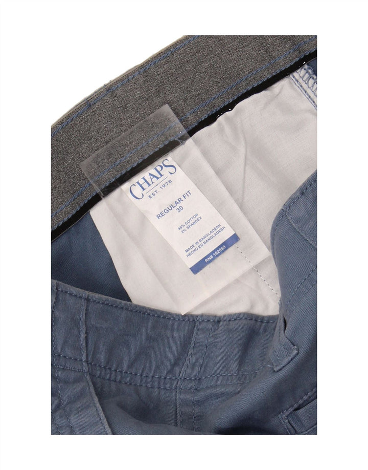 CHAPS Mens Regular Fit Chino Shorts W30 Medium Blue Cotton Vintage Chaps and Second-Hand Chaps from Messina Hembry 