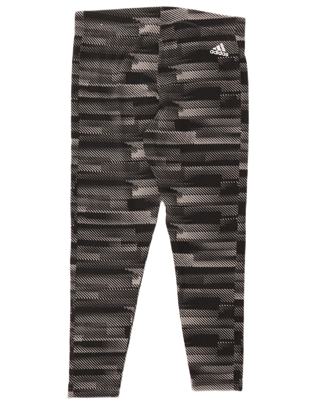 Leggings grafic ADIDAS pentru femei Marea Britanie 16/18, bumbac cu dungi negre mari