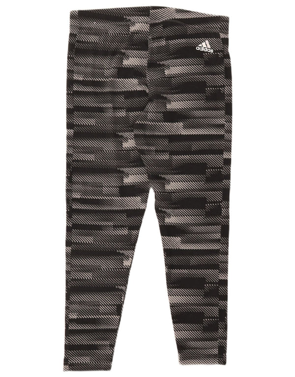Leggings grafic ADIDAS pentru femei Marea Britanie 16/18, bumbac cu dungi negre mari
