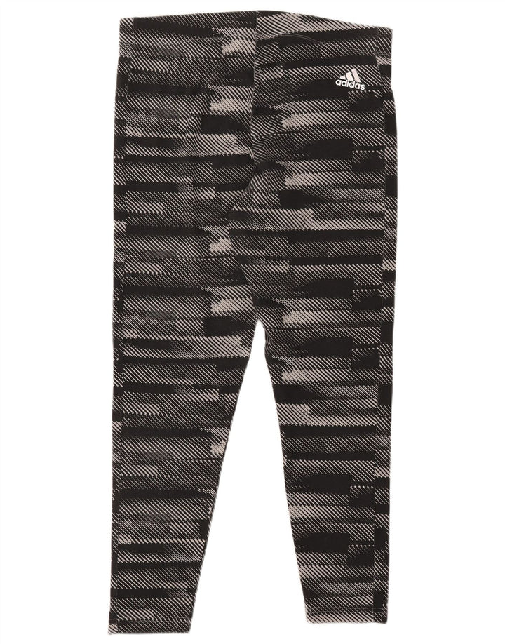 Leggings grafic ADIDAS pentru femei Marea Britanie 16/18, bumbac cu dungi negre mari