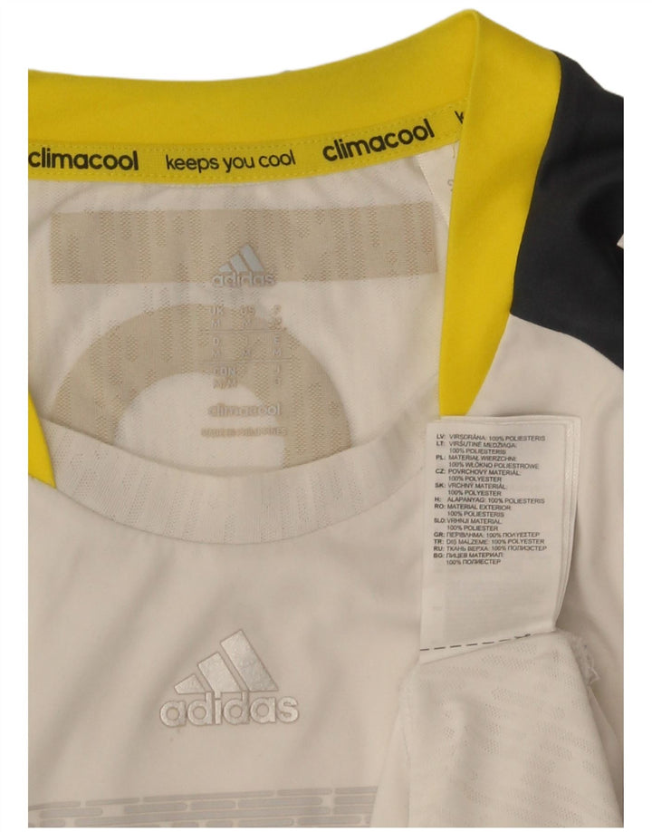 Tricou cu grafic Climacool pentru bărbați Adidas Top Mediu Alb Colorblock