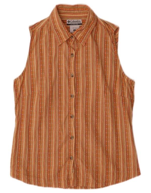 Bluză cămașă fără mâneci pentru femei COLUMBIA UK 10 Mici, multicolore, cu dungi