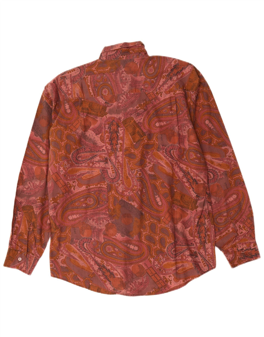 Cămașă Vintage pentru bărbați, mare, roz Paisley