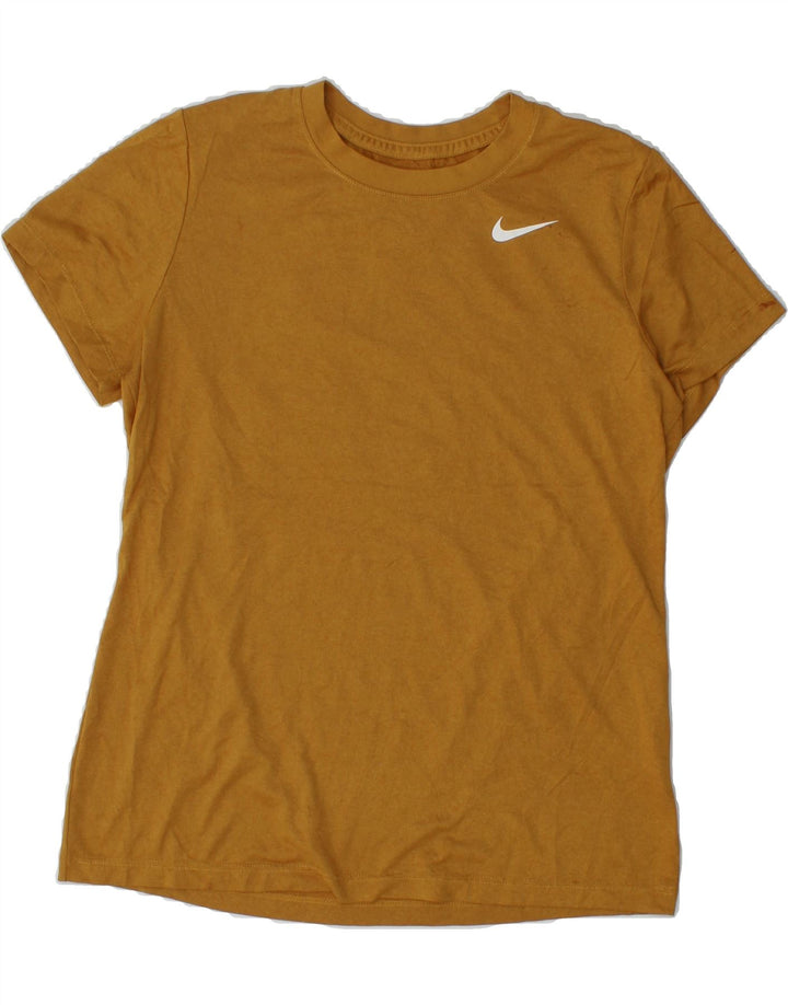 NIKE Womens Dri Fit T-Shirt Top UK 14 Medium Brown Polyester Vintage Nike and Second-Hand Nike from Messina Hembry 