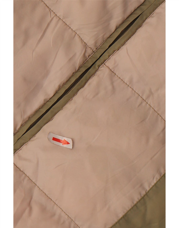 Gilet căptușit pentru femei ASICS UK 14 Medium Khaki Colorblock Poliester