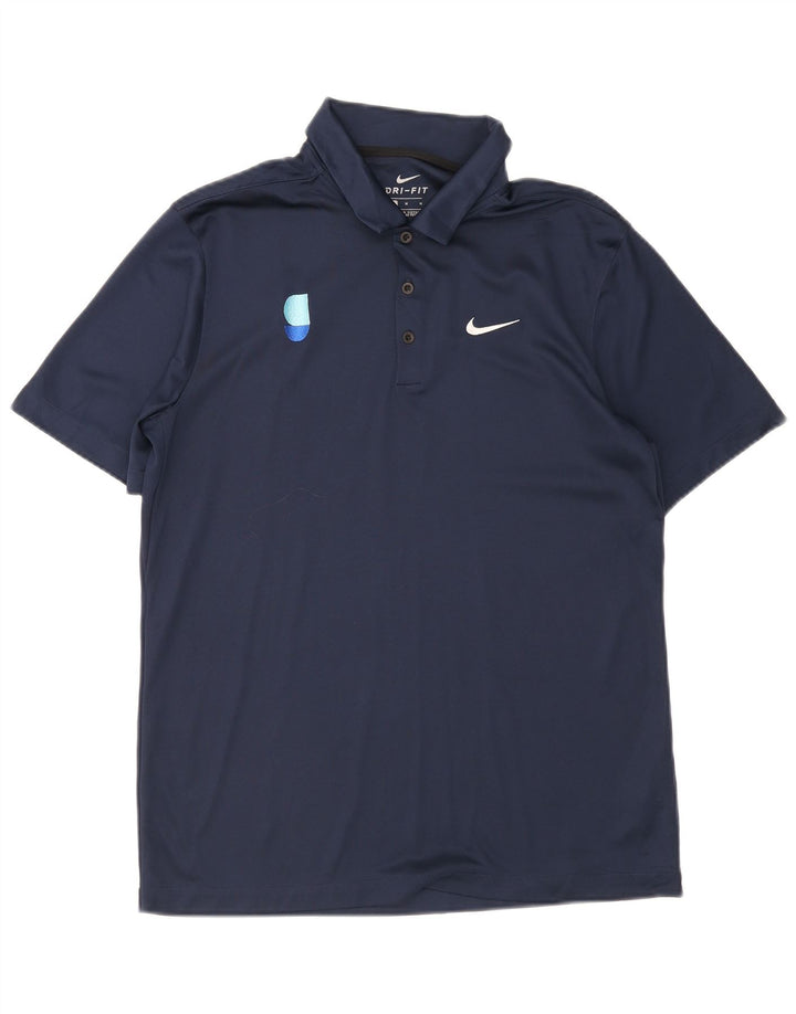 Tricou polo Nike pentru bărbați Dri Fit Poliester mediu bleumarin