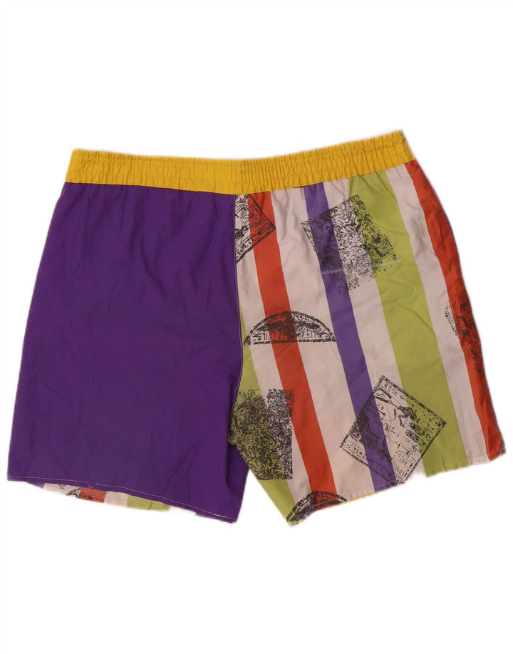 Pantaloni scurți de înot vintage pentru bărbați cu grafică XL, multicolor, poliester color bloc