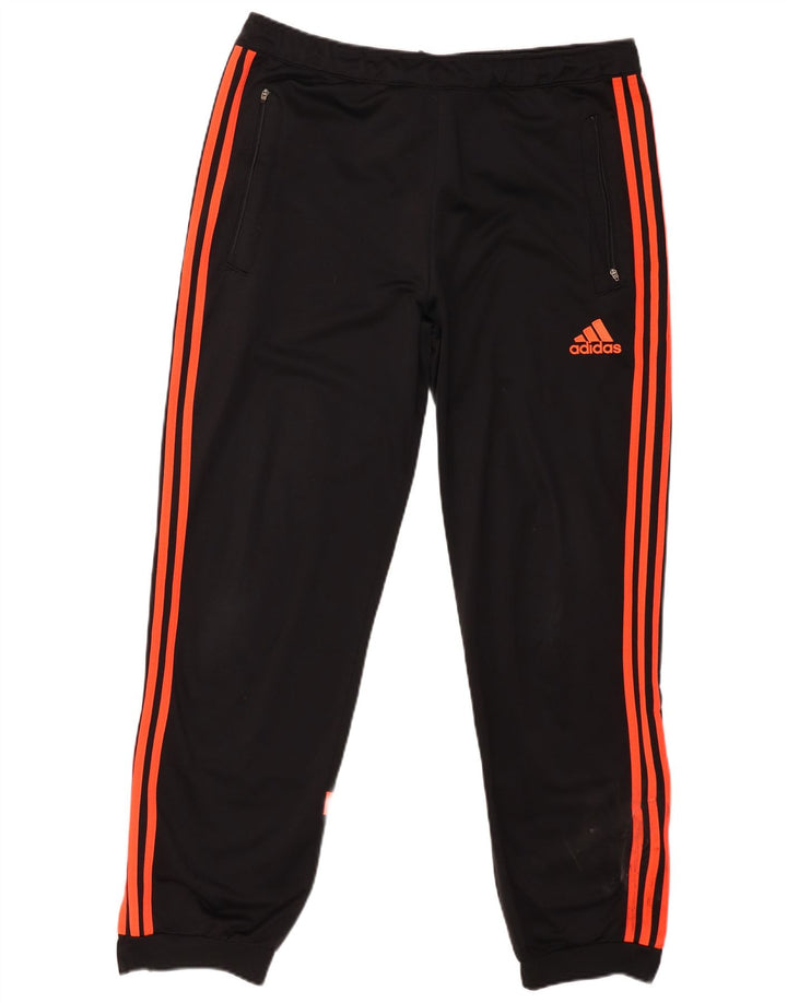 Pantaloni de trening pentru bărbați Adidas Pantaloni de jogging, mari, negru, poliester color bloc