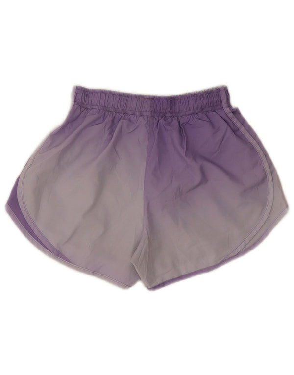 Pantaloni scurți sport Nike Dri Fit pentru femei UK 4 XS Violet poliester color bloc