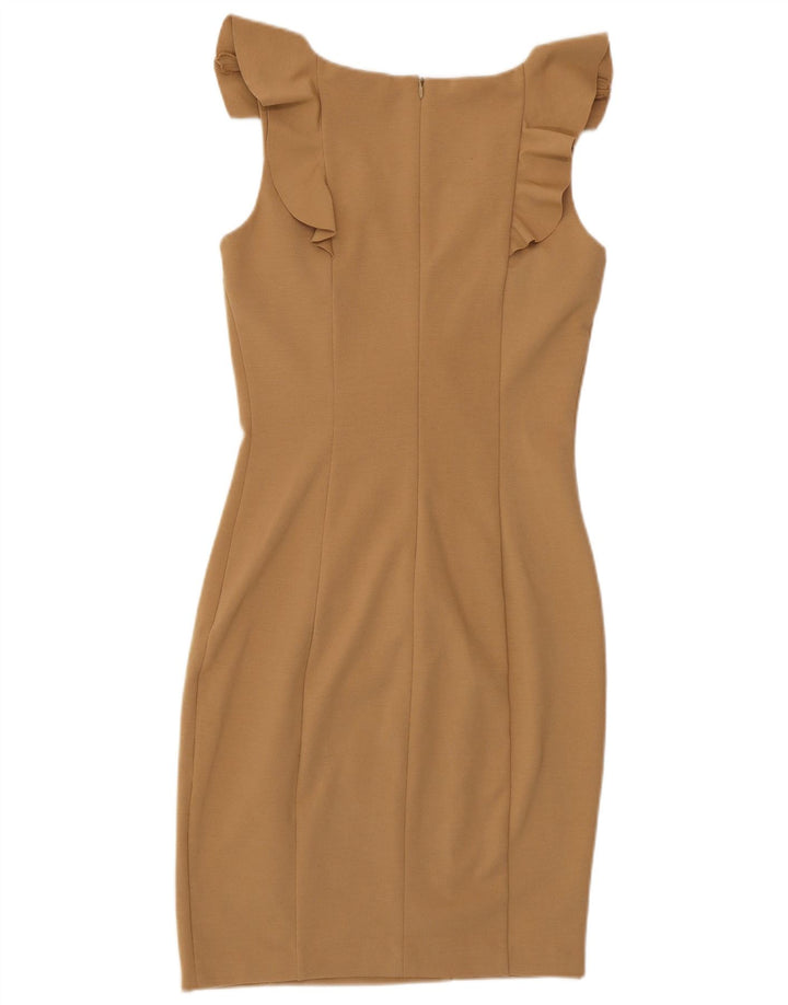 Rochie bodycon fără mâneci pentru femei Oasis UK 8 Poliester maro mic