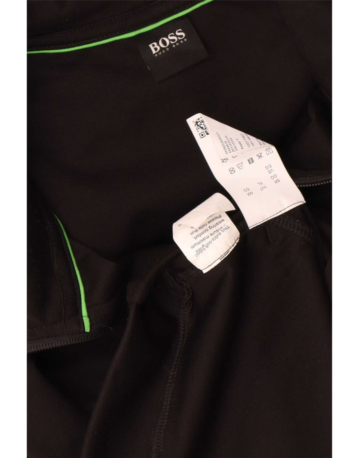 Pulover Hugo Boss pentru bărbați, cu fermoar, XL, poliester negru