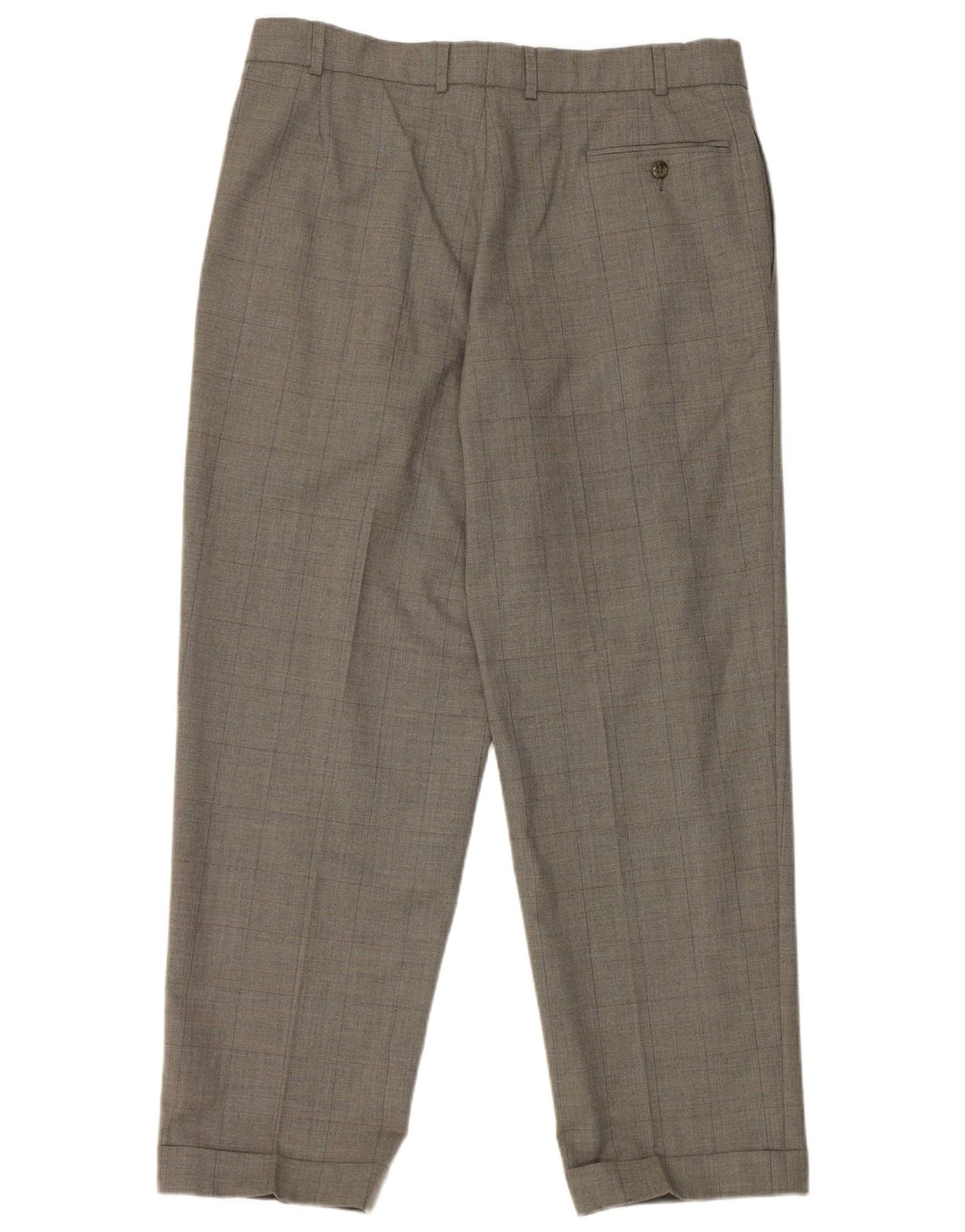 Pantaloni de costum pentru bărbați Marks & Spencer L36 L29 Lână cu carouri gri