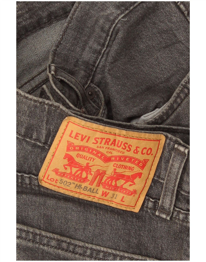 Blugi conici pentru bărbați Levi's 502 W31 L29 bumbac gri