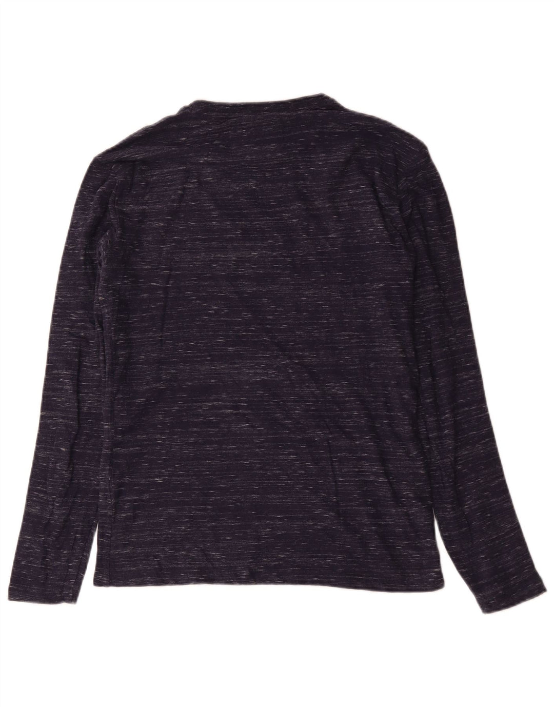 Top pentru bărbați Superdry cu mânecă lungă, mic, albastru marine, bumbac cu pete