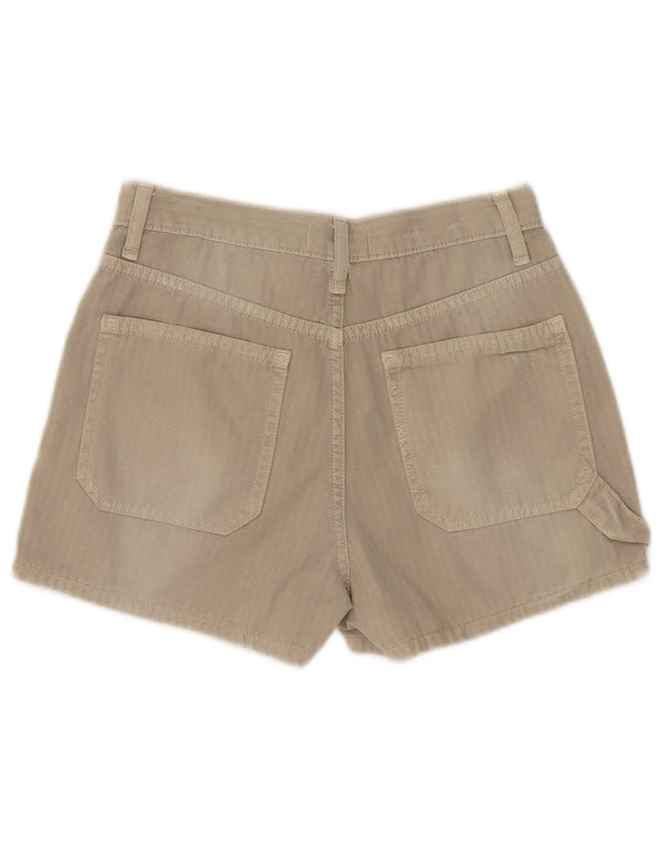 Zara Womens Chino Shorts EU 34 2XS W24 Beige Cotton