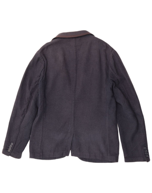 Penguin Mens 1 Button Blazer Jacket UK 40 Large Navy Blue Cotton