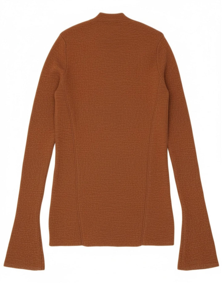 Pulover pentru damă Zara, cu gât turnut, maro mediu, UK 12