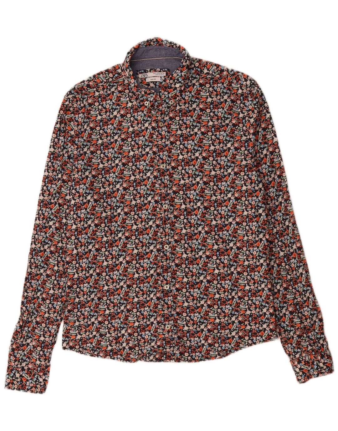 Cămașă pentru bărbați Zara Slim Fit Medium Multicolor Floral
