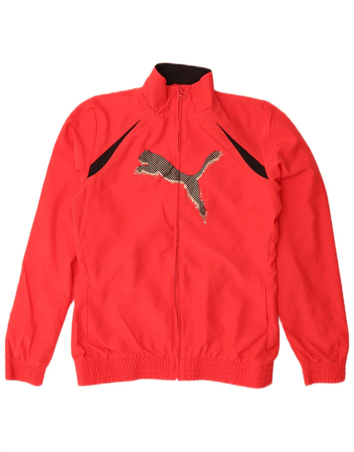 Jachetă de trening cu grafic Puma pentru băieți, 15-16 ani, roșu colorblock