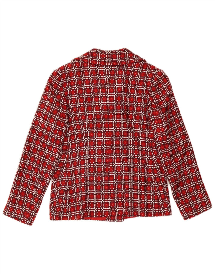 Jachetă de damă VINTAGE Blazer dublu piept UK 6 XS Red Check