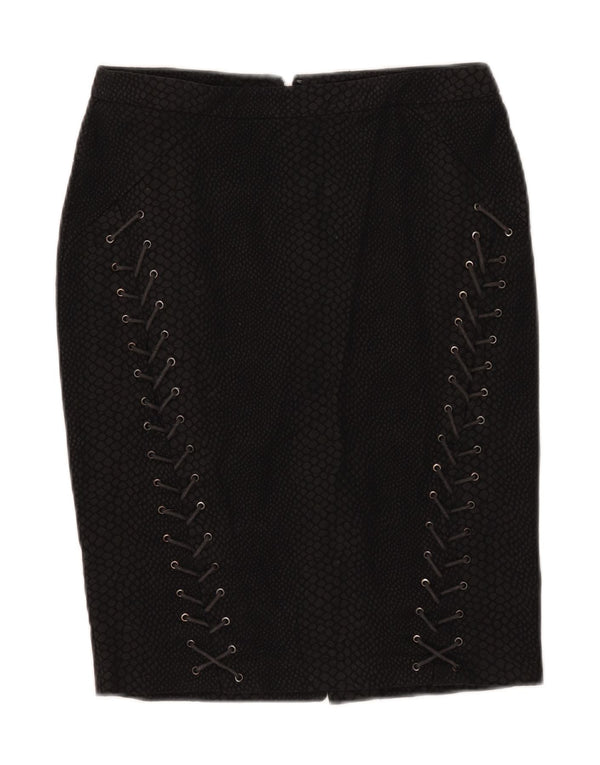 Fusta Creion Femei Zara Mică W28 Negru Animal Print