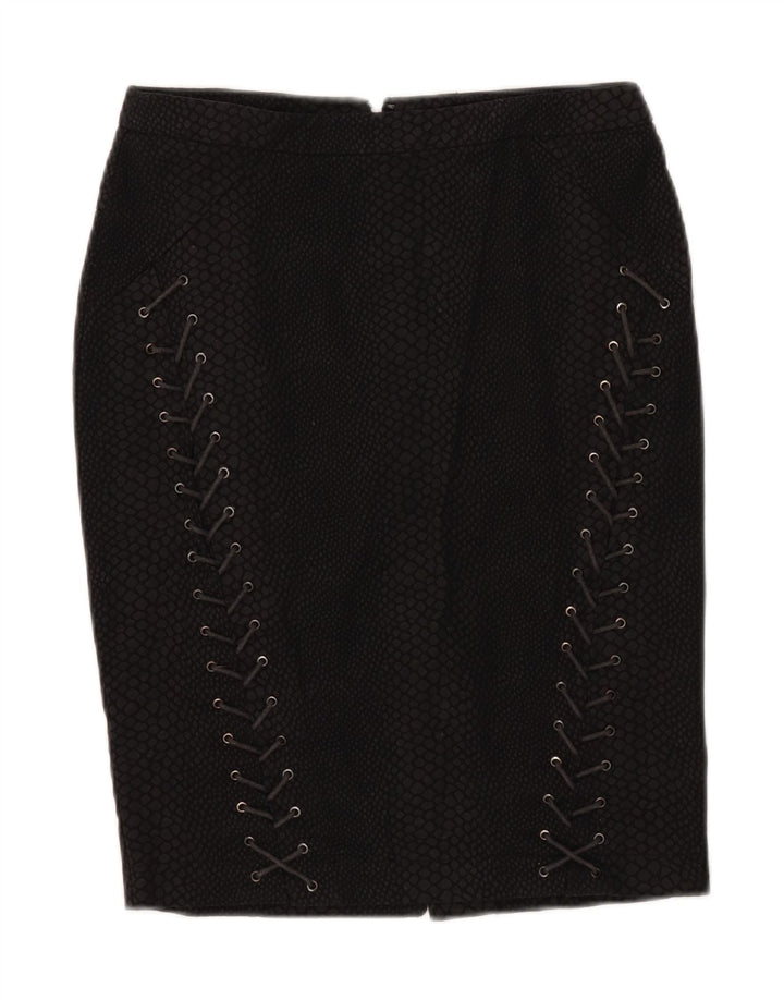 Fusta Creion Femei Zara Mică W28 Negru Animal Print