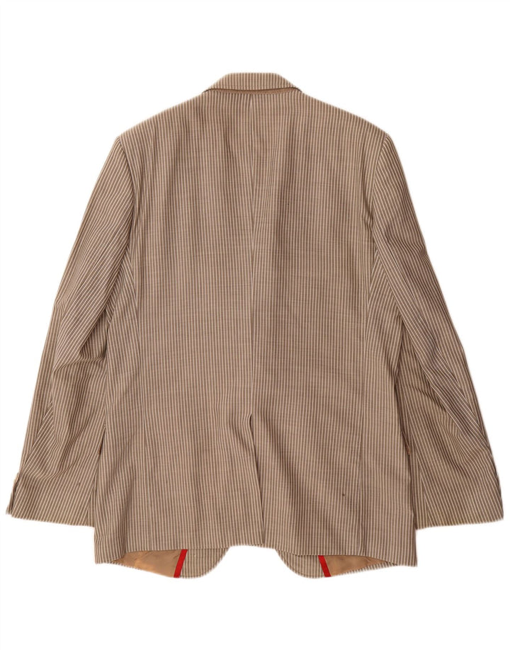Blazer pentru bărbați Hugo Boss cu 2 nasturi EU 54 2XL Lână virgină cu dungi gri