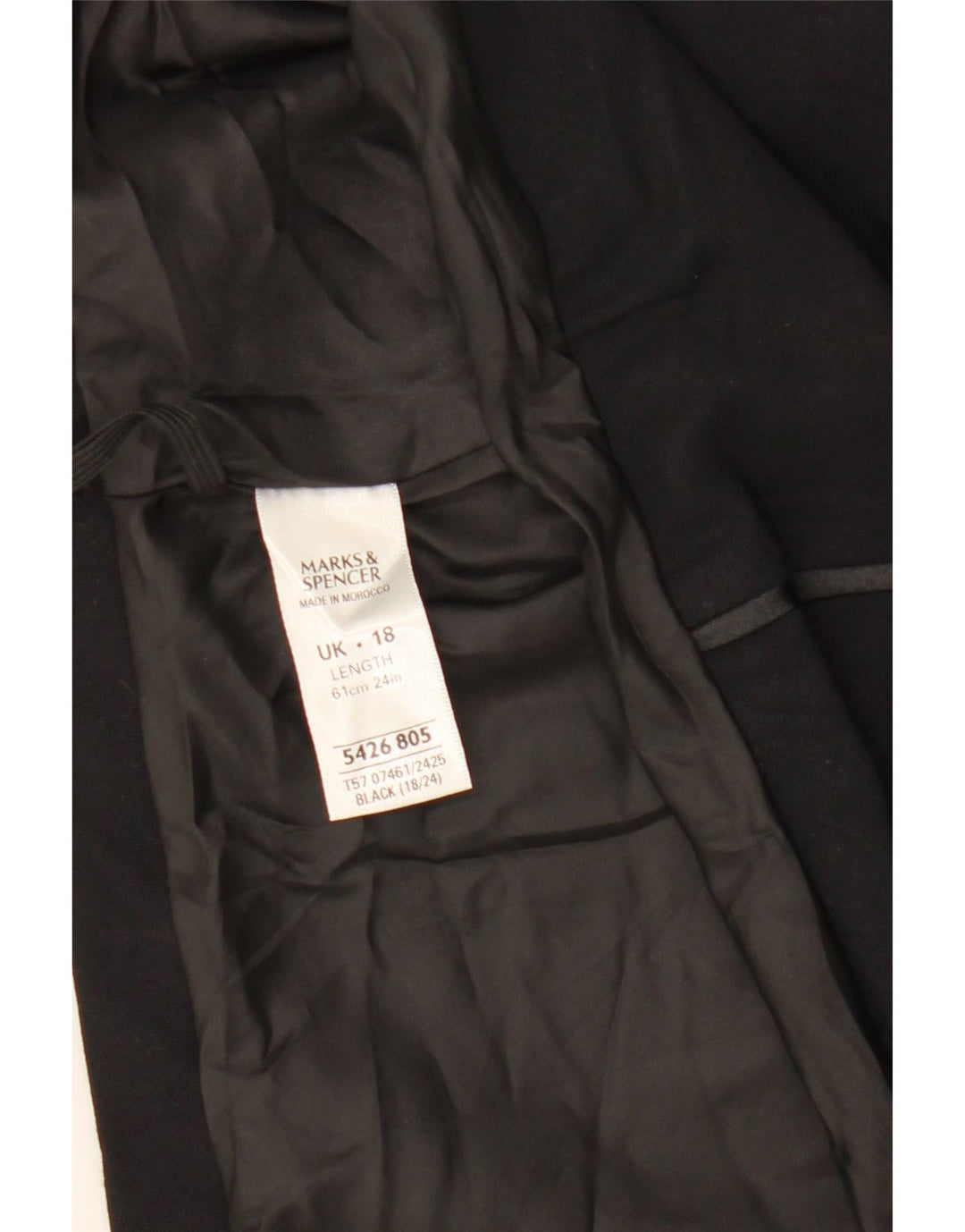 Fustă A-Line pentru femei Marks & Spencer UK 18 XL W40 Poliester negru