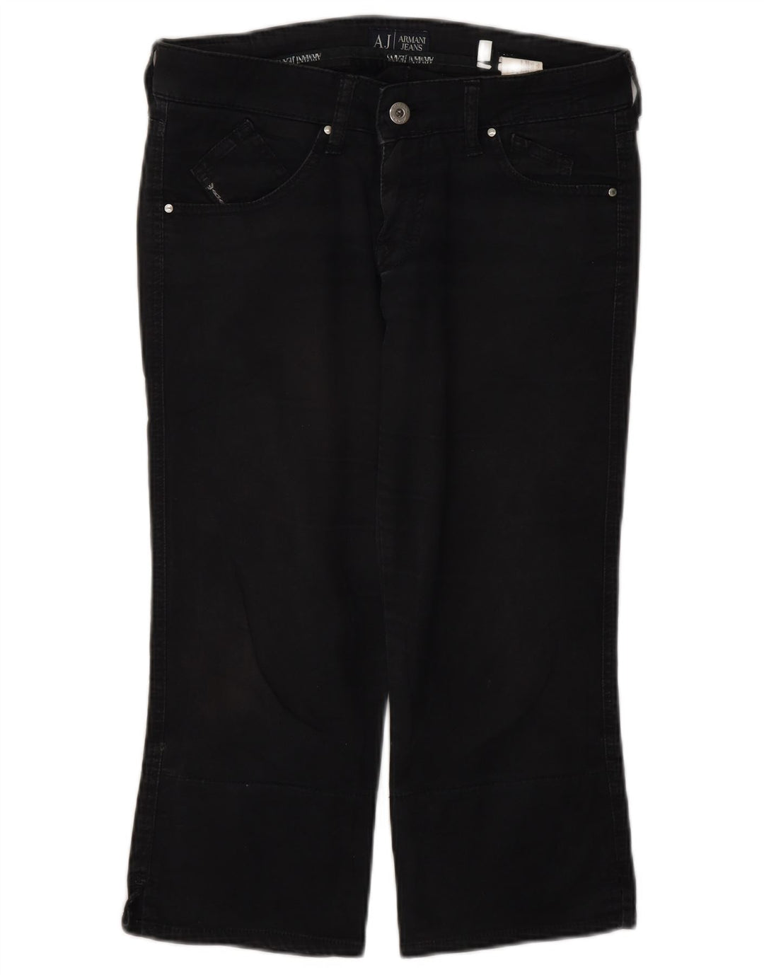 Pantaloni Capri pentru femei Armani L27 L20 bumbac gri