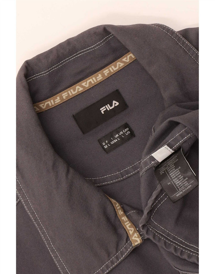 Jachetă Fila pentru bărbați, UK 40, mare, gri bumbac