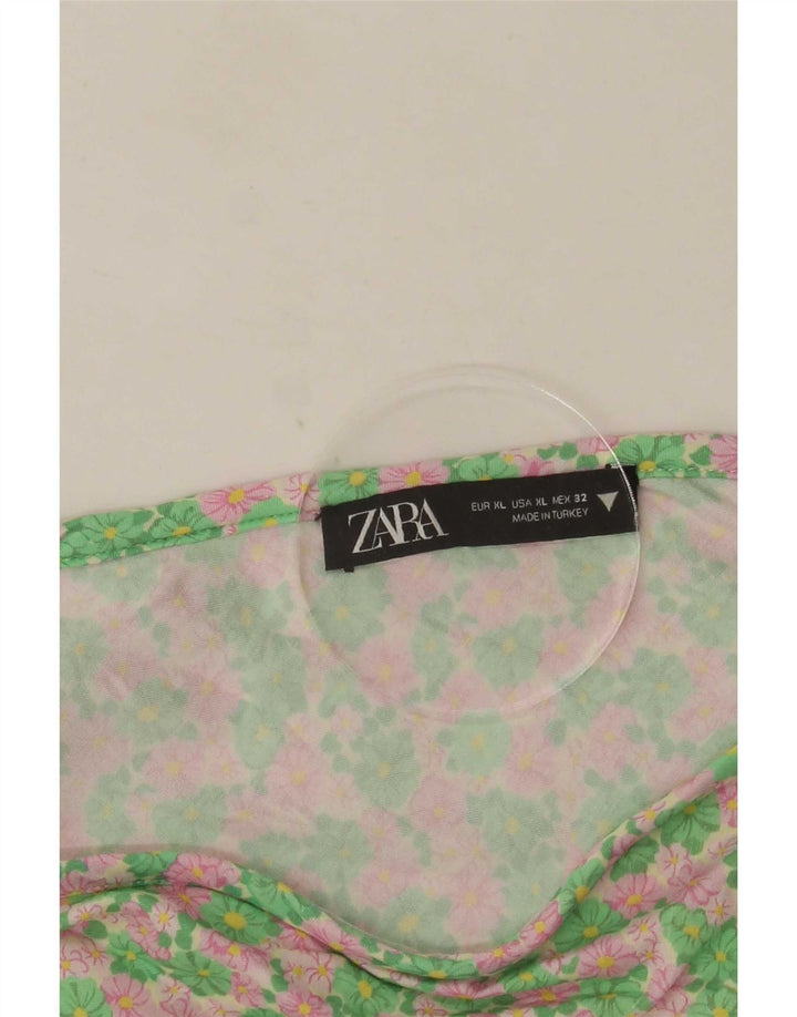 Fusta Mini Zara Femei XL W32 Multicolor Floral
