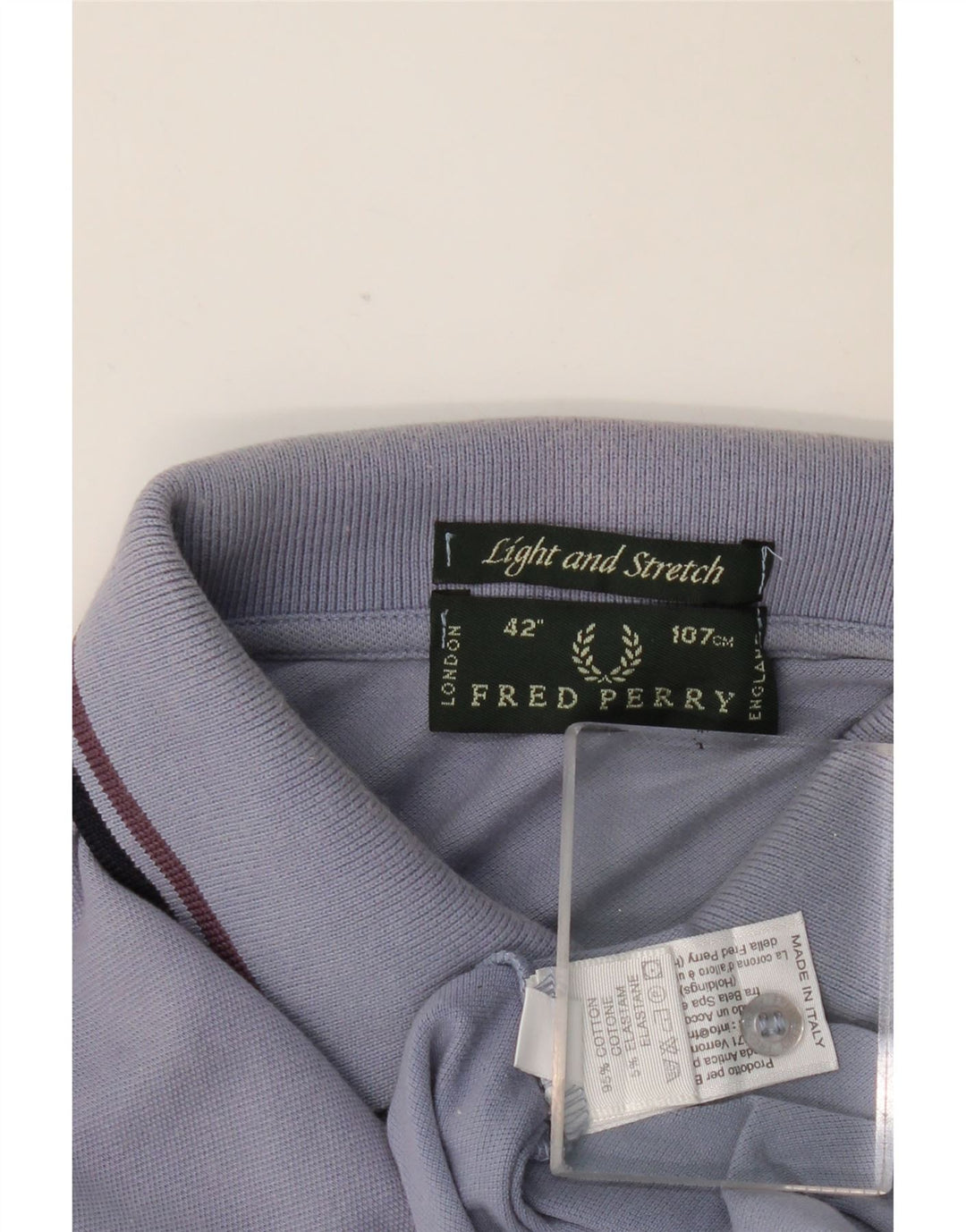 FRED PERRY Tricou polo cu mânecă lungă pentru bărbați, bumbac albastru mediu