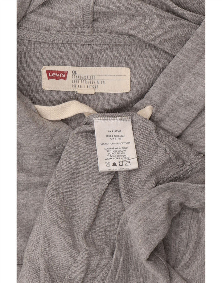 Jachetă de trening cu glugă Levi's pentru bărbați, bumbac gri 2XL