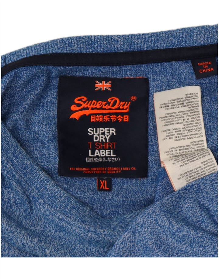 Tricou grafic pentru bărbați Superdry Top XL Bumbac cu pete albastre