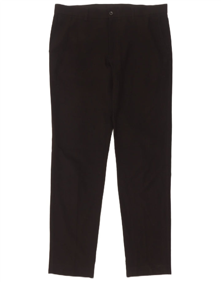 Pantaloni chino subțiri pentru bărbați Marks & Spencer L34 L33 Poliester negru