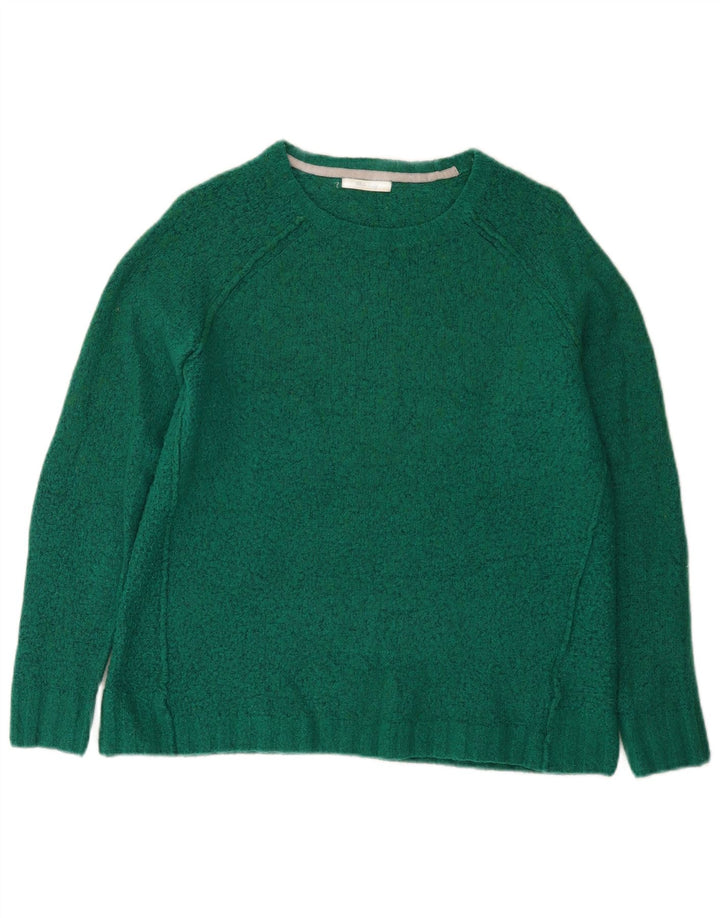 White Stuff Pulover pentru damă cu decolteu rotund din nailon verde mare UK 16